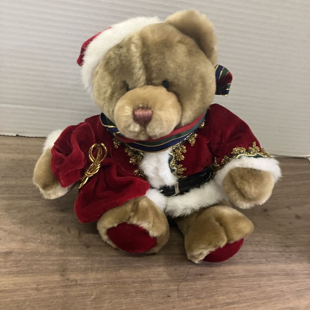 Godiva 2001 Santa Clause Teddy Bear 8" Plush Stuffed Animal- Christmas Gift!
